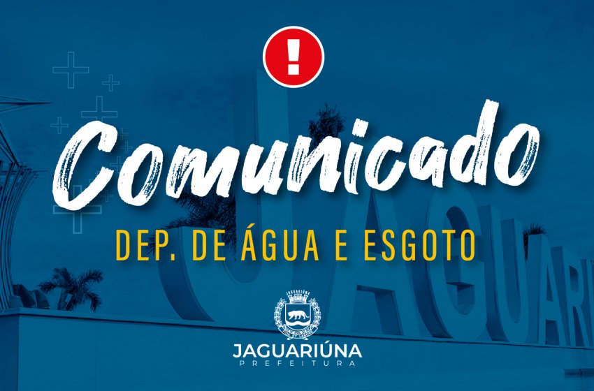 ROMPIMENTO DE ADUTORA INTERROMPE ABASTECIMENTO DE ÁGUA EM 4 BAIRROS NESTA TERÇA