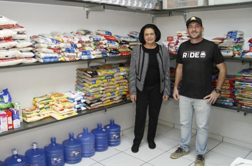 FUNDO SOCIAL RECEBE DOAÇÃO DE MAIS DE 500 KG DE ALIMENTOS ARRECADADOS NO MOUNTAIN BIKE DAY 