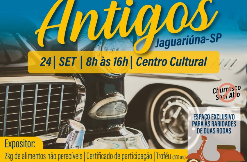 ENCONTRO ANUAL DE CARROS ANTIGOS É NESTE DOMINGO EM JAGUARIÚNA