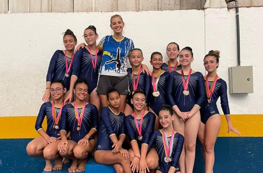 ALUNAS DE GINÁSTICA ARTÍSTICA APRESENTAM EXERCÍCIOS EM TRAVES E PARALELAS NESTE SÁBADO NO AZULÃO 