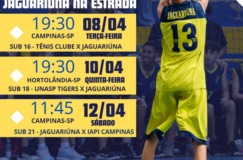 BASQUETE DE JAGUARIÚNA ESTREIA EM MAIS TRÊS CATEGORIAS NA LMB
