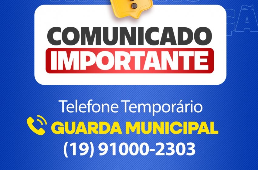 TELEFONE 153 DA GM ESTÁ TEMPORARIAMENTE DESATIVADO