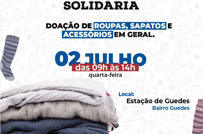   JAGUARIÚNA SOLIDÁRIA ACONTECERÁ NESTA QUARTA NA ESTAÇÃO DE GUEDES
