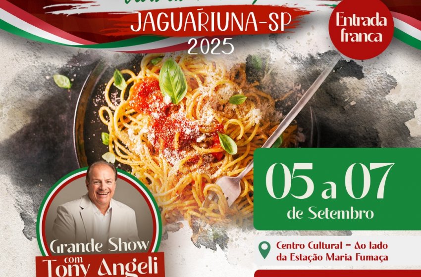 FESTA ITALIANA AGITA JAGUARIÚNA A PARTIR DESTA SEXTA
