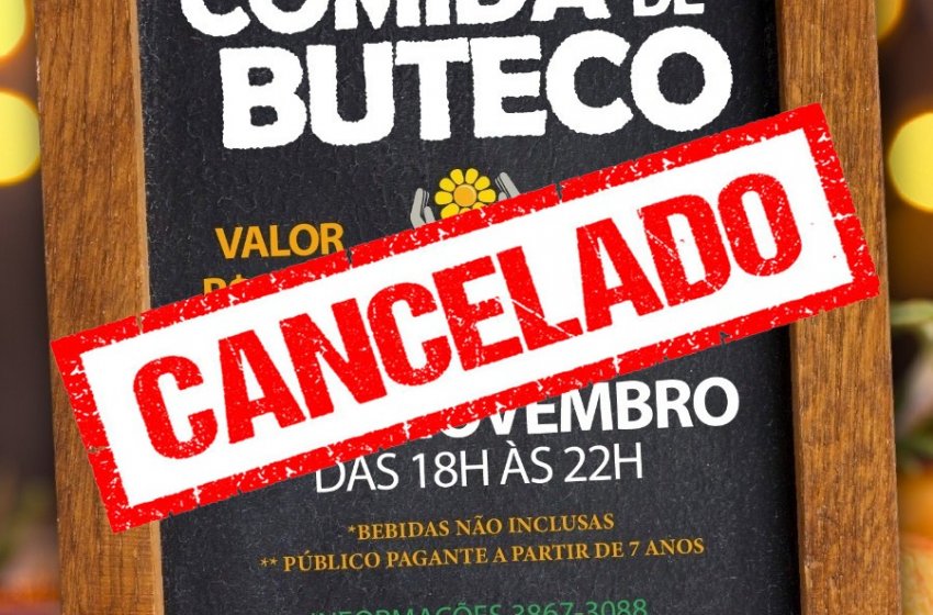 APAE DE JAGUARIÚNA COMUNICA CANCELAMENTO DO ‘COMIDA DE BUTECO’ 