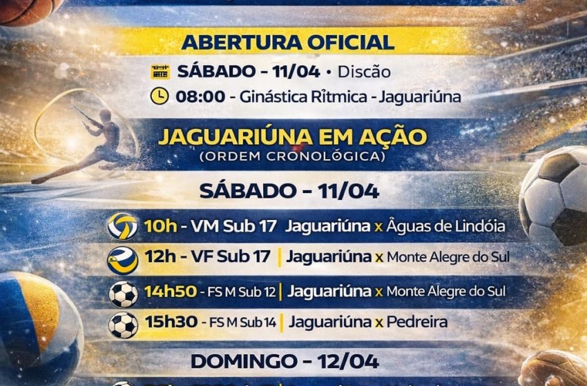 JAGUARIÚNA ESTREIA NOS JOGOS DESPORTIVOS EM BUSCA DO ENEACAMPEONATO